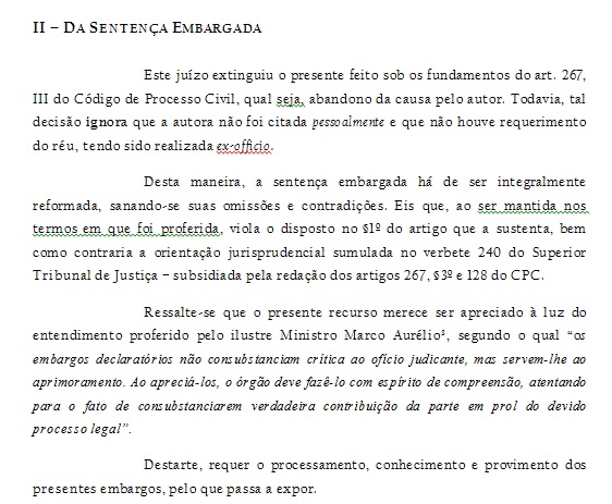 Sentença Embargada
