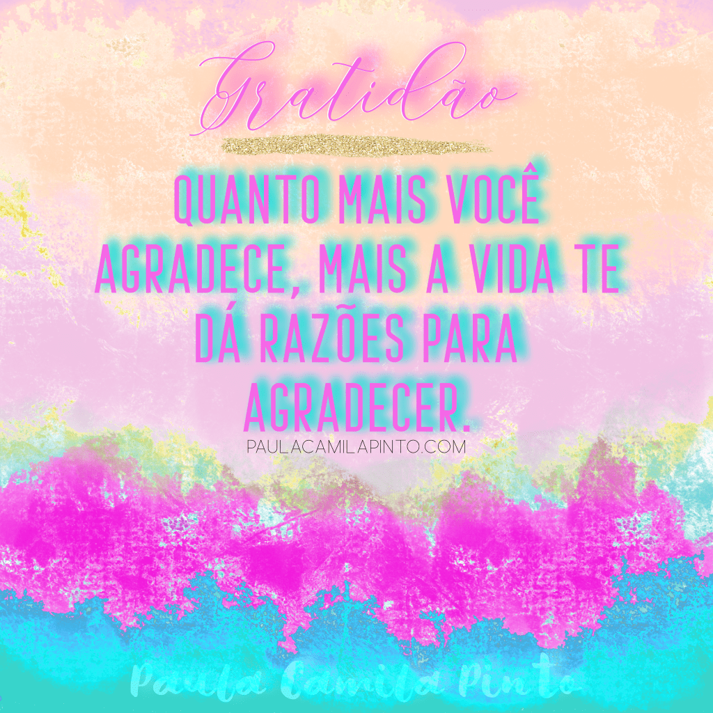 Frase com o tema do post. 